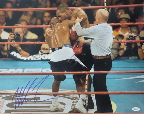 Mike Tyson Ear Bite Signed Autographed 16x20 Photo JSA Authenticated ...