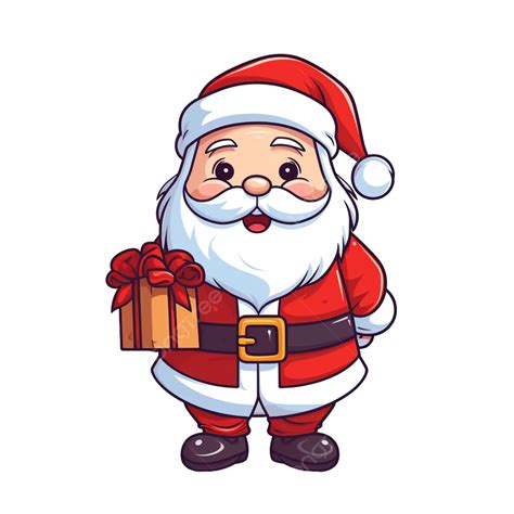 Santa Claus Merry Christmas Cartoon Vector Art Illustration Cute Santa