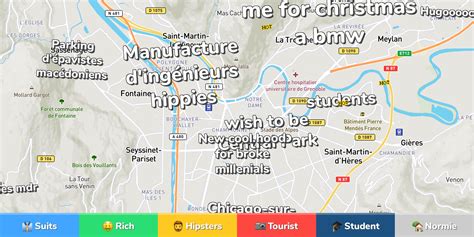 Grenoble Neighborhood Map