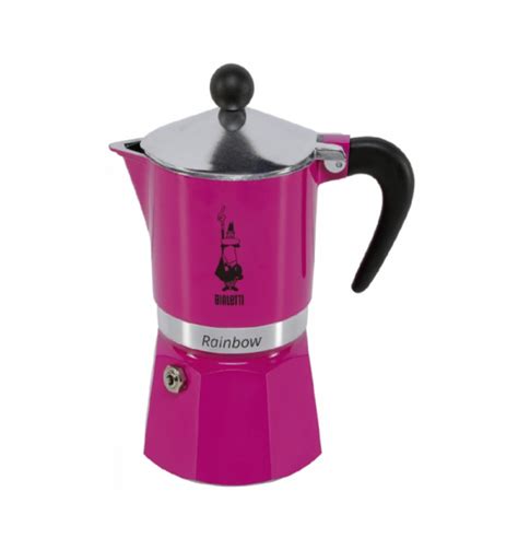 Bialetti Moka Pot 3 Cups Espresso Maker Rainbow Fucsia Espresso