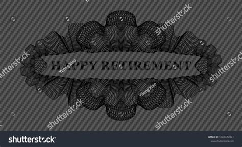 Happy Retirement Text Inside Linear Carbon Stock Vector (Royalty Free ...