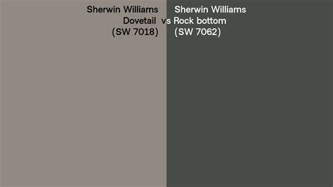 Sherwin Williams Dovetail Vs Rock Bottom Side By Side Comparison