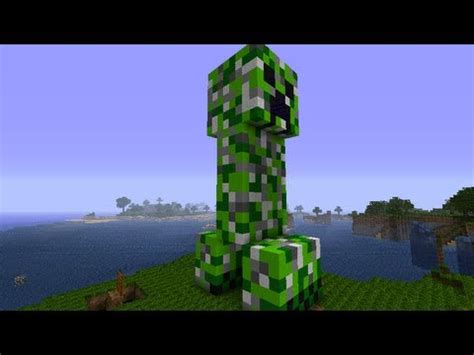 Minecraft How To Make A Creeper Statue Minecraft Creeper Statue