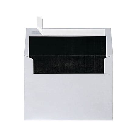 LUX Invitation Envelopes A7 Peel Stick Closure SilverBlack Pack Of 1000