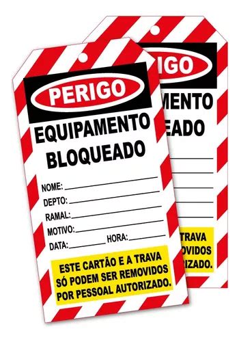 Cart O Etiqueta Bloqueio Seguran A Perigo N O Opere Nr