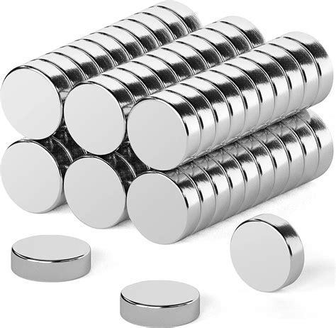 FINDMAG Refrigerator Magnets 50PCS Premium Brushed Nickel Fridge