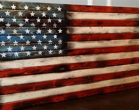 Hand crafted distressed wood flag wall art décor. by Vintage81Flags ...