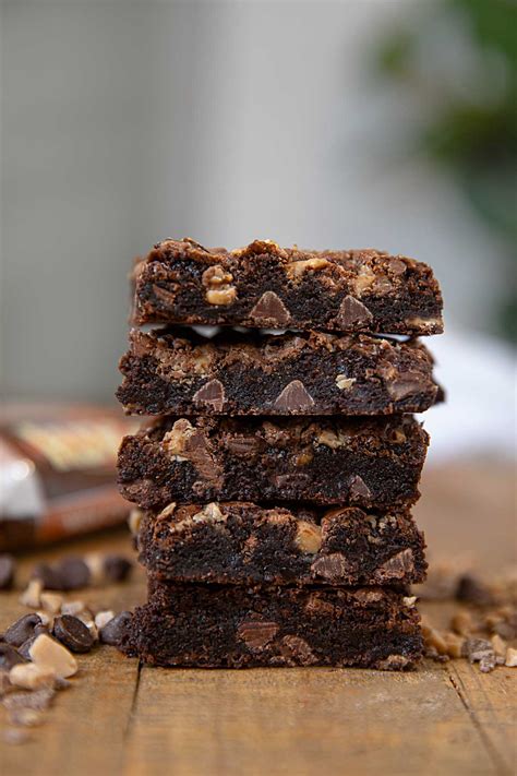 Toffee Chip Brownies Recipe (Rich, Fudgy & Easy!) - Dinner, then Dessert