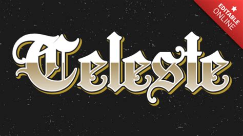 Céleste Whiskey Tattoo Font Generador de Efectos de Texto