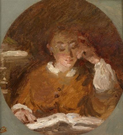 Portrait De La Fille De Lartiste Lisant Dans Un Oval Feint Par Adolphe