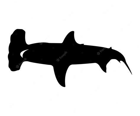 Premium Vector | Vector flat hammerhead shark silhouette isolated on ...