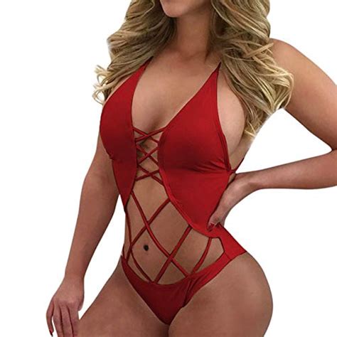 Klv Fashion Summer Beach Mujer Bikinis Women One Piece Bandage Bikini