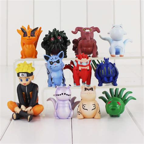 Buy 11pcs Set Naruto Figure Toy Bijuu Tailed Beasts Kurama Gyuki