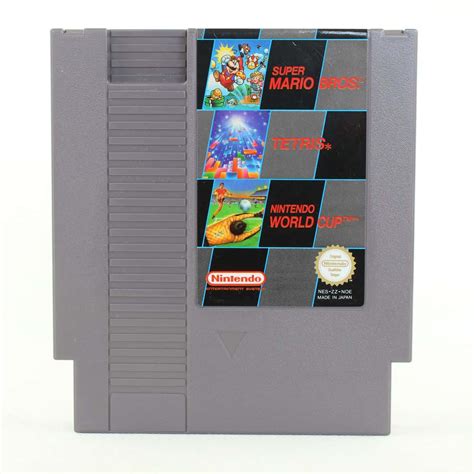 Super Mario Bros Tetris Nintendo World Cup Nes Pal B