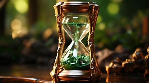 Premium AI Image Hourglass On Green Background