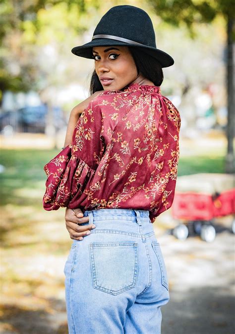 Floral Boho Blouse With Volume Sleeves Lovestitch