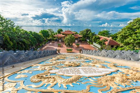 ho quoc temple   mountain  phu quoc island viet nam stock photo