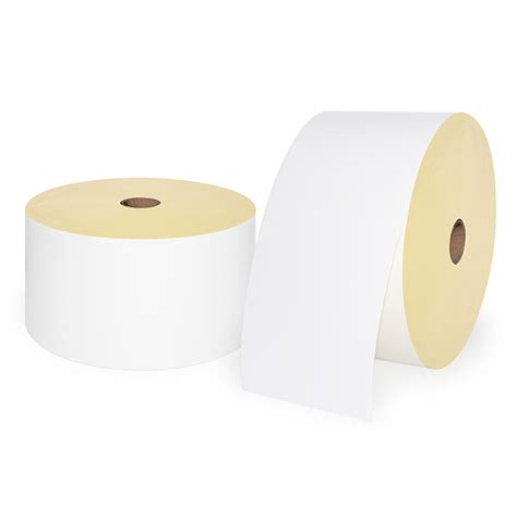 Self Adhesive Label Thermal Top Paper Hot Melt Glue Yellow Glassine