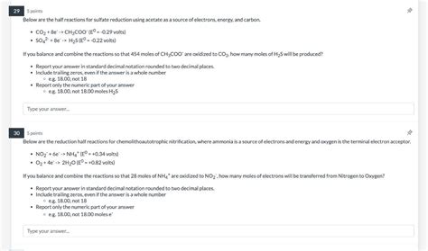 Solved Co28e−→ch3coo−e0−029 Volts So42−8e−→h2