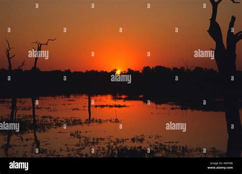 Sunset on Lake Kariba Zimbabawe Africa Stock Photo - Alamy