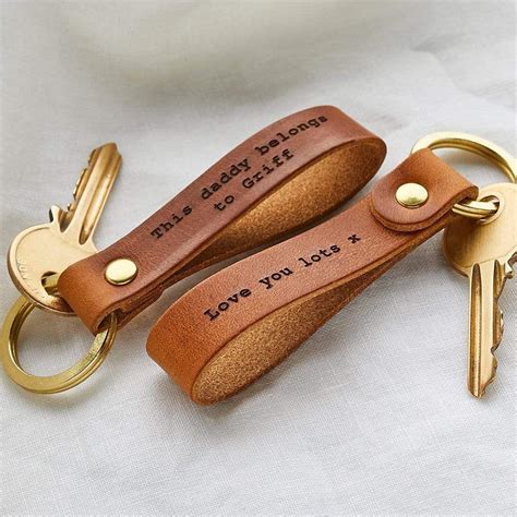 Personalised Leather Loop Keyring Create T Love