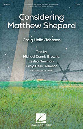 Considering Matthew Shepard – Choral Score | Conspirare