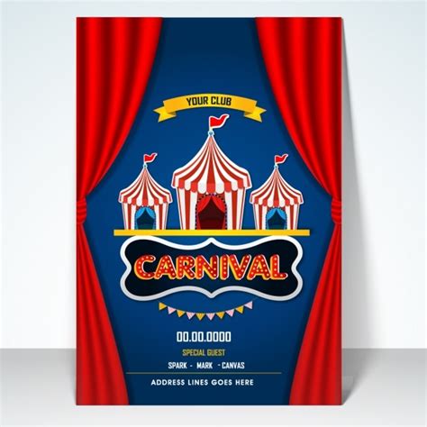 Premium Vector Carnival Party Poster Design