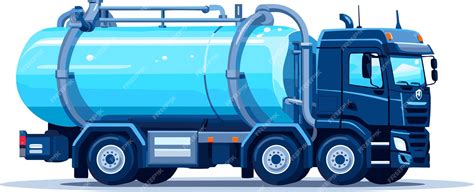 Premium Vector Septic Vacuum Truck Vector Llustration