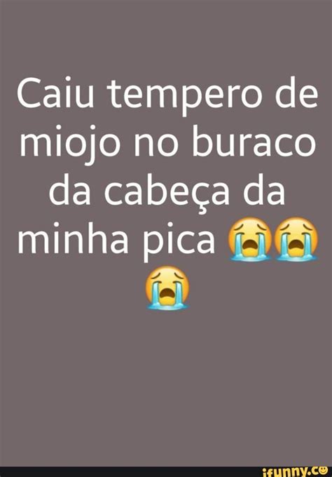 Caiu tempero de miojo no buraco da cabeça da minha pica iFunny Brazil