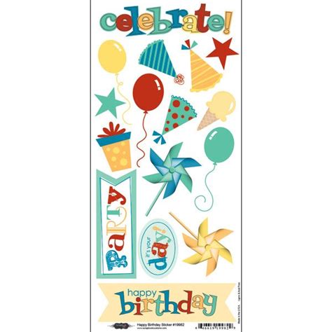 Scrapbook Customs Happy Birthday Stickers