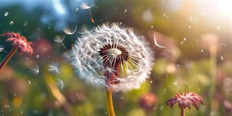 Premium AI Image AI Generated AI Generative Seeded Dandelion Wild