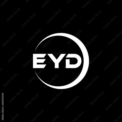 eyd letter logo design  black background  illustrator cube logo