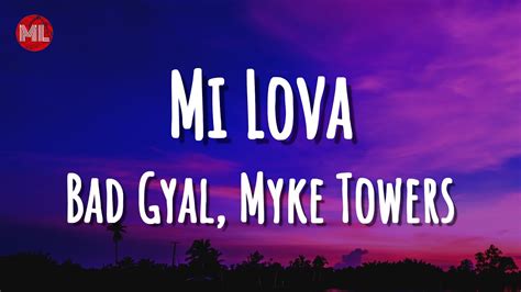 Bad Gyal Myke Towers Mi Lova Letra Lyrics YouTube