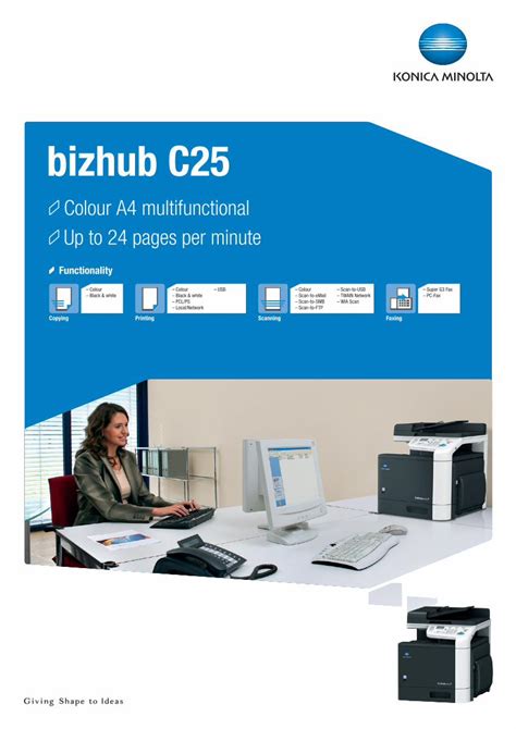 Pdf Bizhub C Datasheet V Dokumen Tips