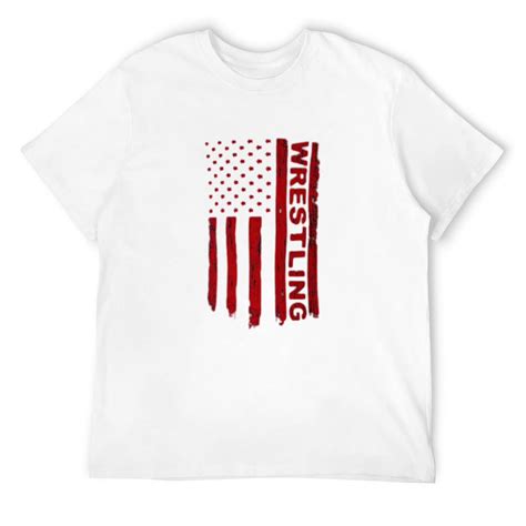 Mens American Flag Wrestling Quote Usa Flag Wrestlering Wrestler T