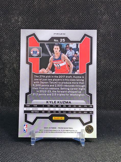 Panini Prizm Basketball Silver Crack Ice Kyle Kuzma Wizards