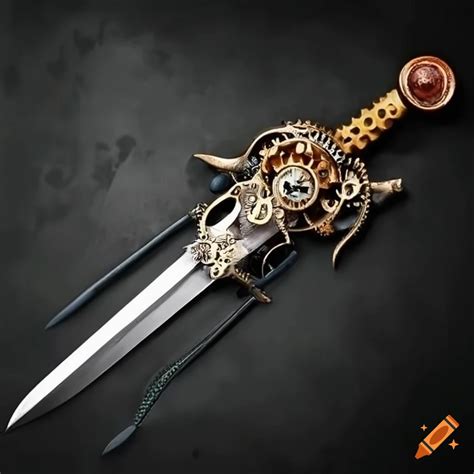 Steampunk Inspired Sword Made From Clock Hands