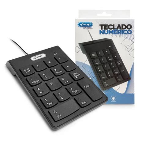 Teclado N Merico Usb Num Pad Fio Kp A Knup Teclado Num Rico