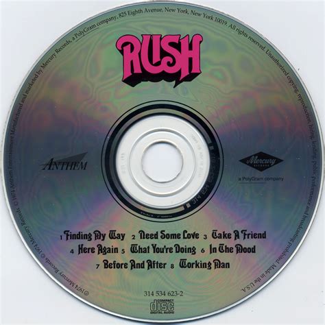 Rush Debut Album Album Artwork