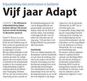 Alkmaars Weekblad Vijf Jaar Adapt Adapt Alkmaar