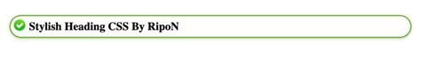 Best Heading Styles Css