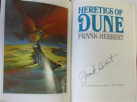 Heretics Of Dune Sped By Herbert Frank Near Fine Hardcover 1984 1st Edition Signed By