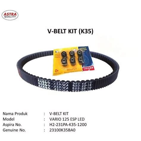 Jual V Belt Only Vanbelt Set Vbelt Roller K Aspira Motor Honda