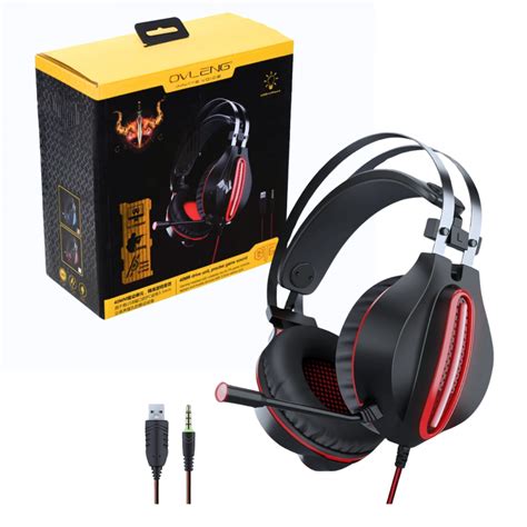 Jonh Variedades DROP Fone Headset Gamer Microfone Rotativo LED