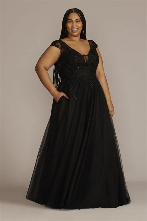 Top Plus Size Black Wedding Dresses Hi Miss Puff Tulle