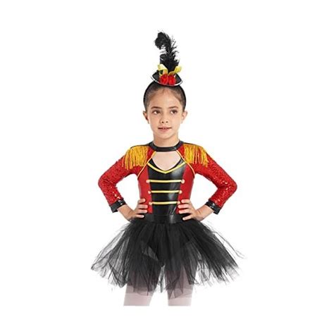 Alvivi Enfant Fille Déguisement Cirque Ringmaster Robe Cosplay Mons