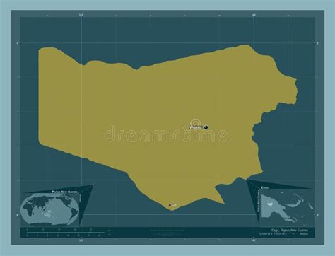 Enga Papua New Guinea Solid Labelled Points Of Cities Stock