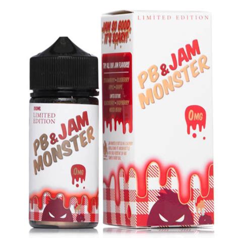 Jam Monster Pb And Jam Strawberry Ejuice Premium Vape Juice