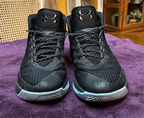 Ua Under Armour Curry 3 Black Carolina Blue Basketball Shoes 1269279