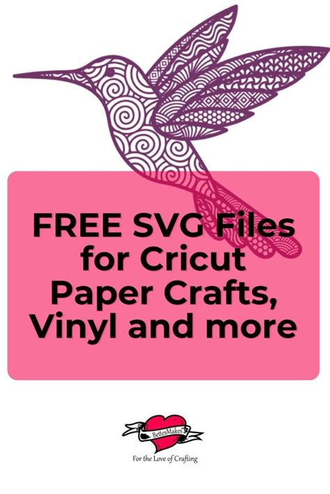 Free SVG Files for Cricut Paper Crafts, Vinyl, and More | Bettes Makes